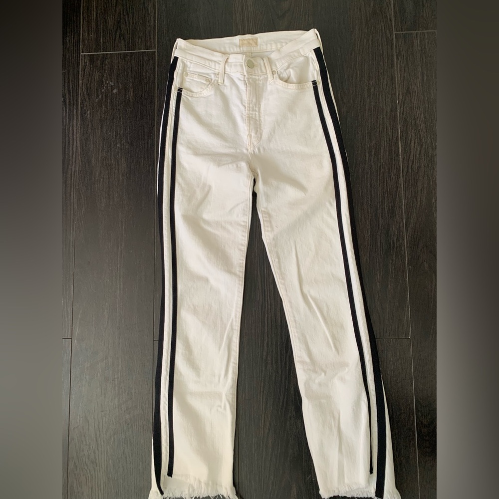 MOTHER Cream Denim Jeans